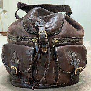 Sundance leather backpack - chocolate brown
